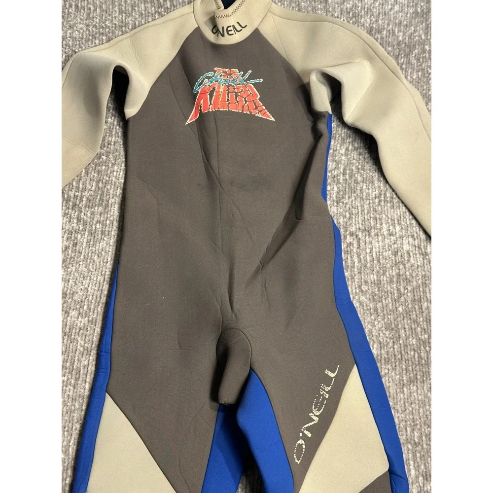 Vintage O'Neill RT-20 The Chill Killer Full Wetsuit Youth Size 14 Blue Gray Surf
